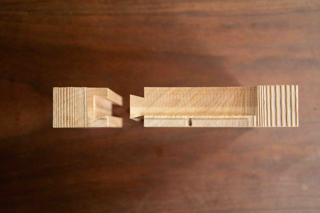 Detailaufnahme Brotbrett Verbindung